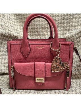 Henri Bendel Rivington Pebbled Leather Tote / Shoulder Bag w/HB Heart Charm